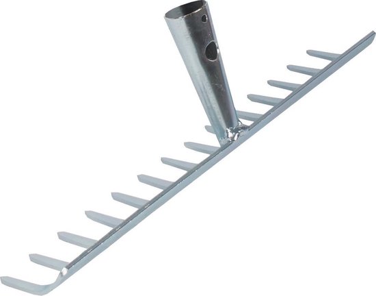 Tuinhark - verzinkt metaal - 14 tanden - 35 cm - inclusief steel 140 cm van Merkloos	 — afbeelding 3