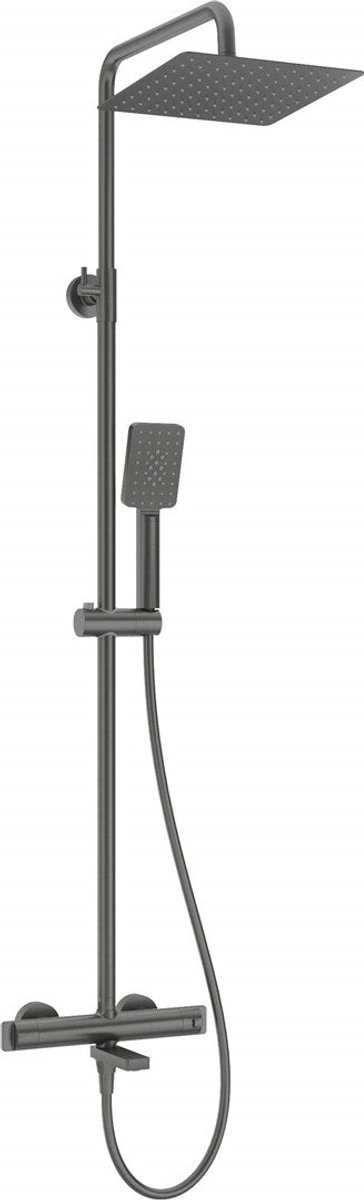 Showerhead with thermostatic bath mixer
