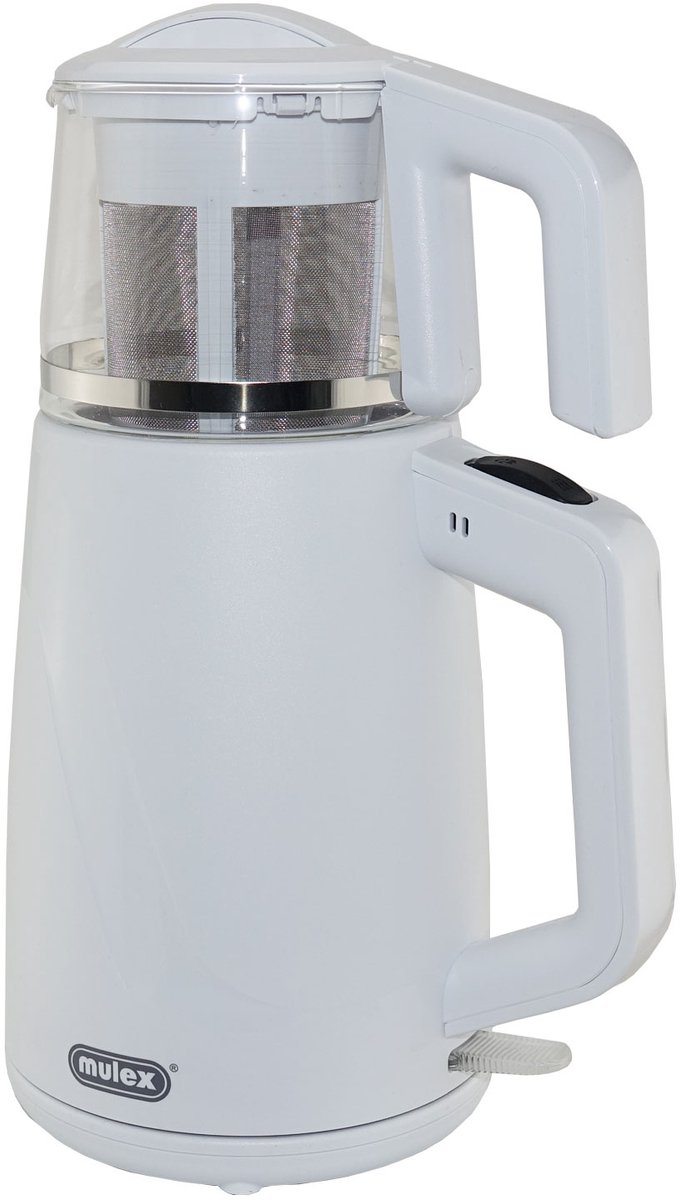Mulex | MX045 Perfect tea express | elektrische Turkse theepot | Wit | - 2.0L + 1.0L | Led-indicator | 360° basis | 1650 W
