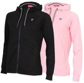 2-Pack Donnay - Stretch Vest met capuchon (Jale) - Sportvest - Dames - Black/Pink (1071) - maat S