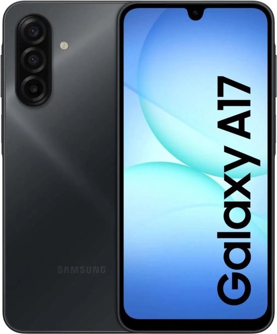 Samsung Galaxy A17 smartphone zwart 256GB 6.7″ AMOLED 90Hz 50MP camera 5000mAh batterij IP54 stevig
