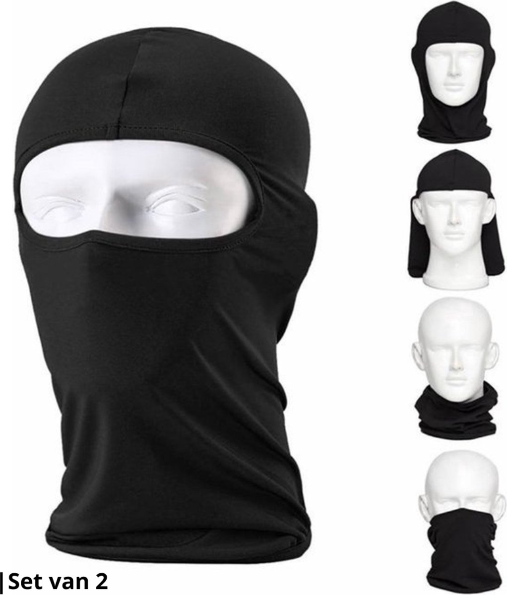 Knaak Bivakmuts – Bivak Nekwarmer /Unisex 2 Stuks Mannen en Vrouwen Zwart