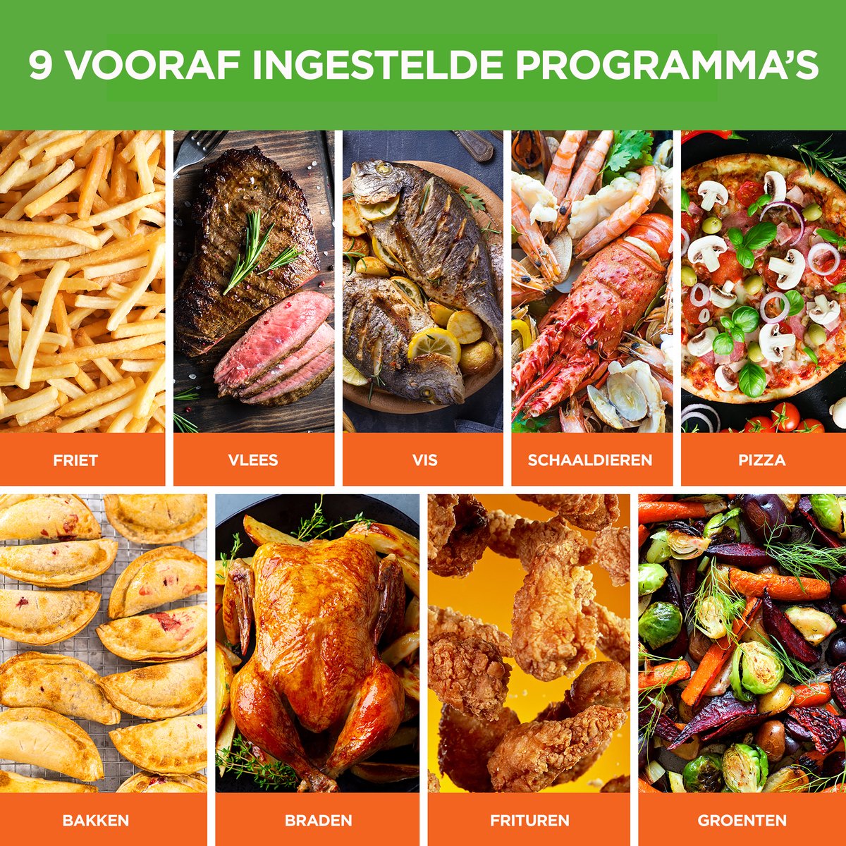 Nutrichef Dubbele Airfryer 8,8 L met 9-in-1 Programma's - afbeelding 2