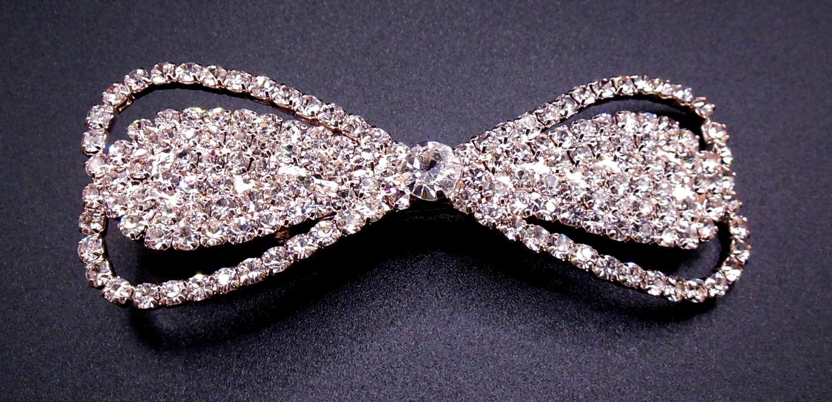 Duckklem strik-vorm met strass #7