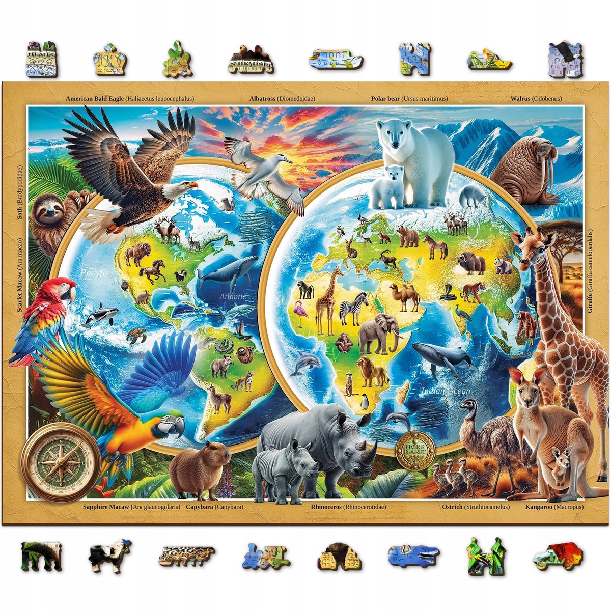 WoodenCity Wilde Natuur Planeten Houten Puzzel 1000 Stukjes