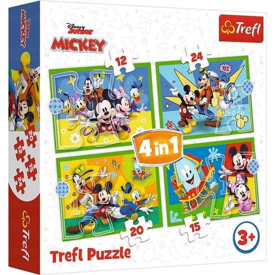 Mickey Mouse Puzzel "4 in 1" - Vrienden van Disney | bol