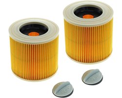 Cartridgefilter, verpakking van 2 stofzuigerfilters compatibel met Kärcher, compatibel met Kärcher WD3 Premium, WD2, WD3, WD3P, MV2, MV3 - WD3-filter - Vervangfilter compatibel met Kärcher stofzuiger 6.414-552.0/64145520
