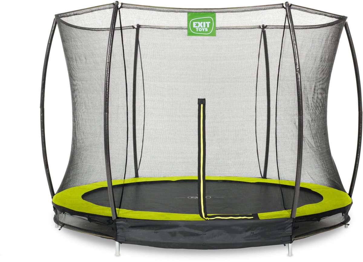 EXIT Silhouette inground trampoline ø244cm met veiligheidsnet - groen