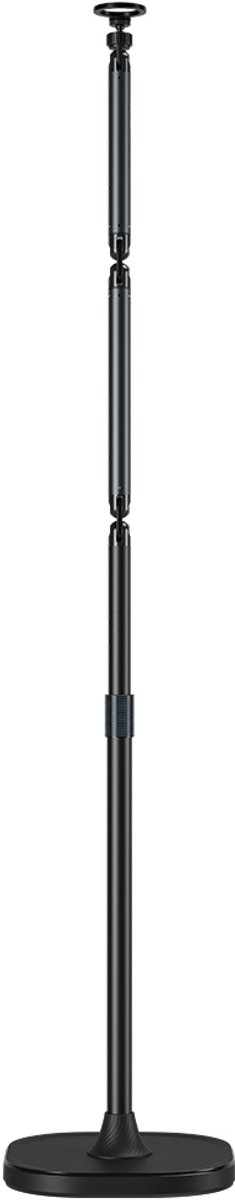 Telesin Live Streaming Floor Stand met MagSafe - Vloerstatief met 1,5 kg Verzwaarde Voet - Verstelbaar 65-165 cm - 360° Draaibaar - Aluminium - Zwart