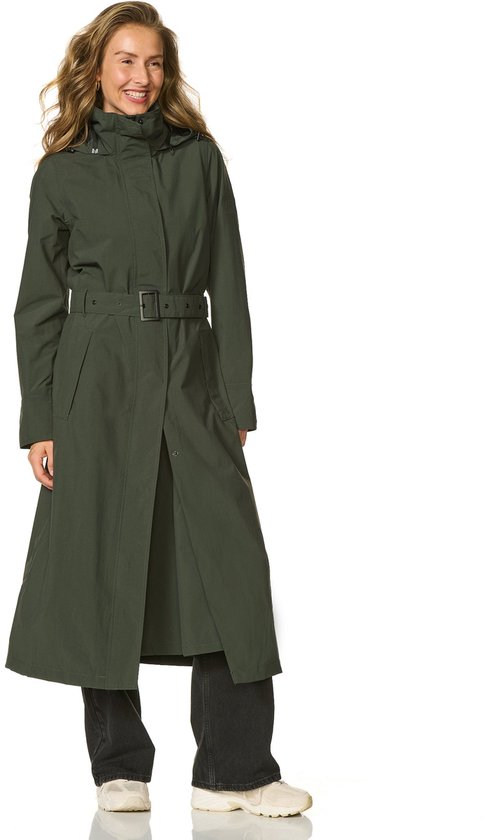 Happy Rainy Days Lange Regenjas Dames Montreal Donkergroen bol