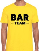 Bar team tekst t-shirt geel heren - evenementen crew / personeel shirt XL