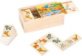 Animaux de safari domino en bois 28 pcs