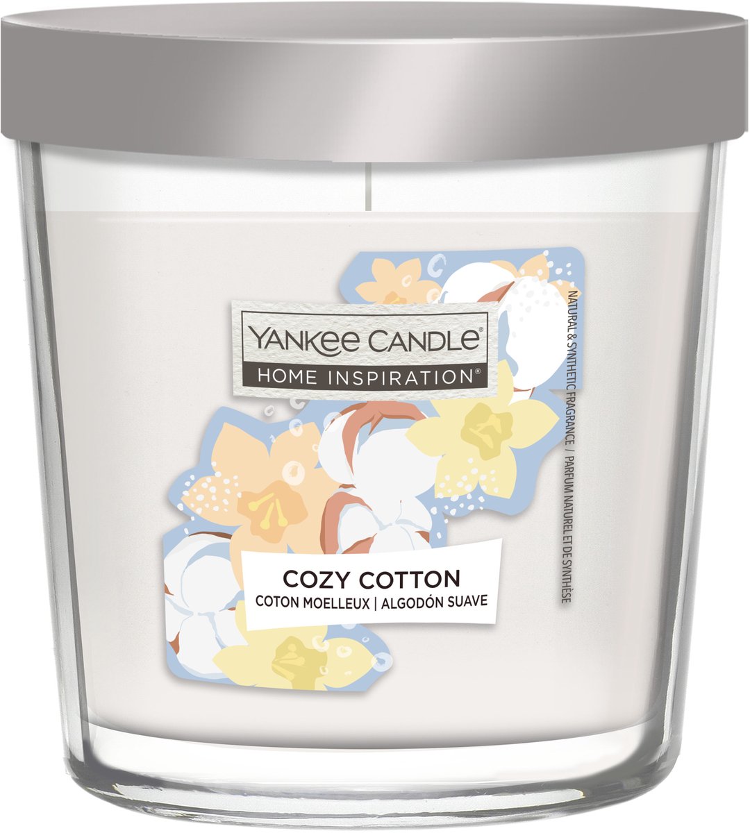 Yankee Candle Home Inspiration Value - Cozy Cotton Tumbler - 40 branduren Wit