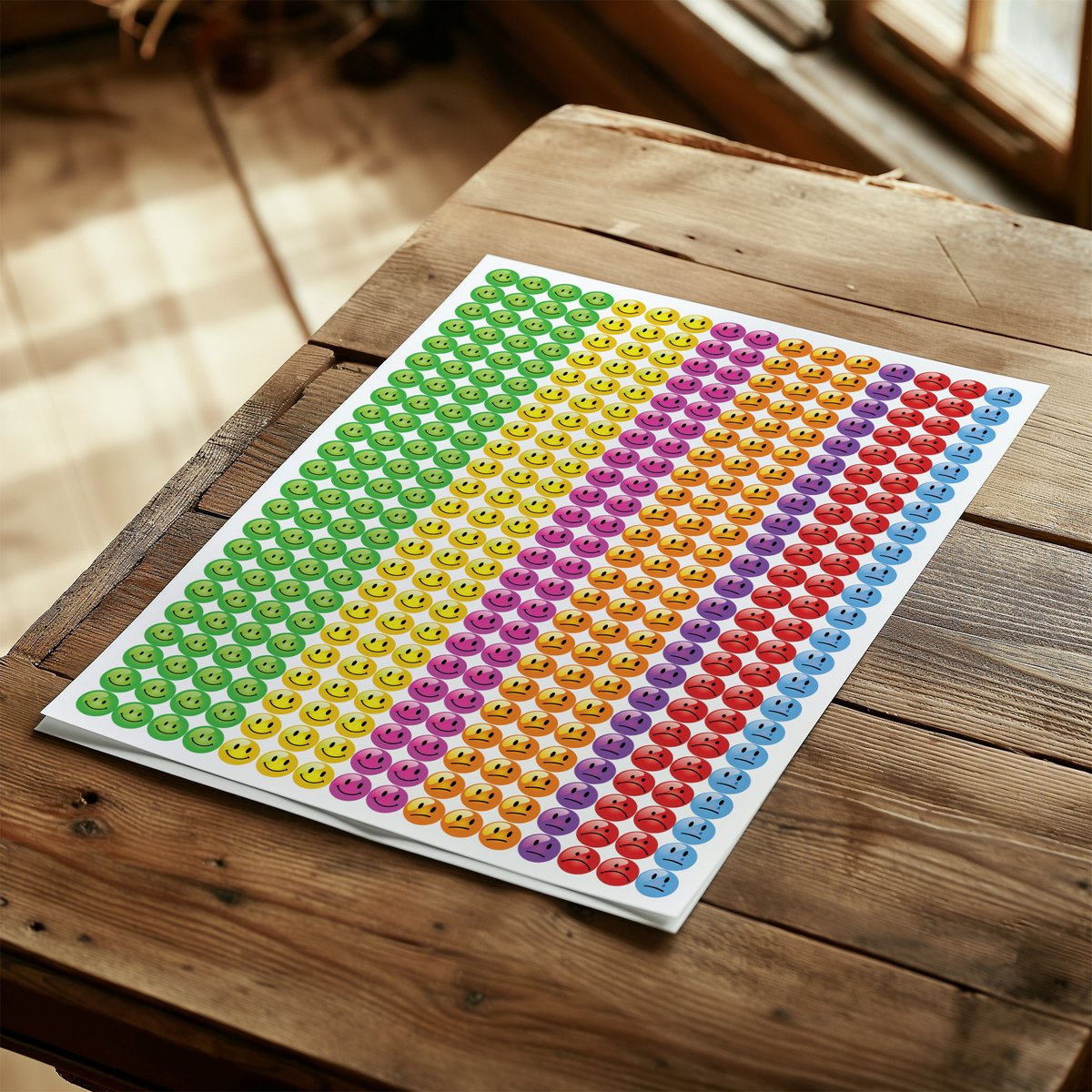 Beloningsstickers Smiley - 1104 Smiley Stickers met Emoties - Feedback Stickers — afbeelding 5