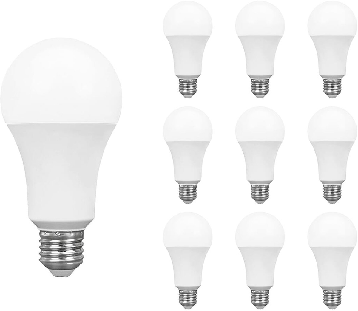 Spectrum LED Lamp A60 E27 - 20W - 230V - 2045 Lumen - 4000K Neutraal Wit - Ø60mm - Voor Plafondlamp, Tafellamp of Vloerlamp - 10 stuks
