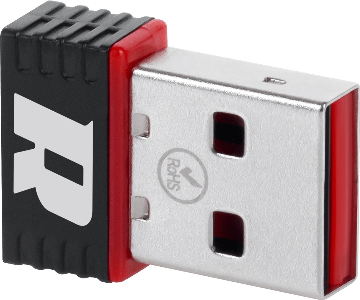 Rebel WiFi Adapter USB - 2.4Ghz - 150Mbps - USB 2.0 - KOM0639 - Zwart