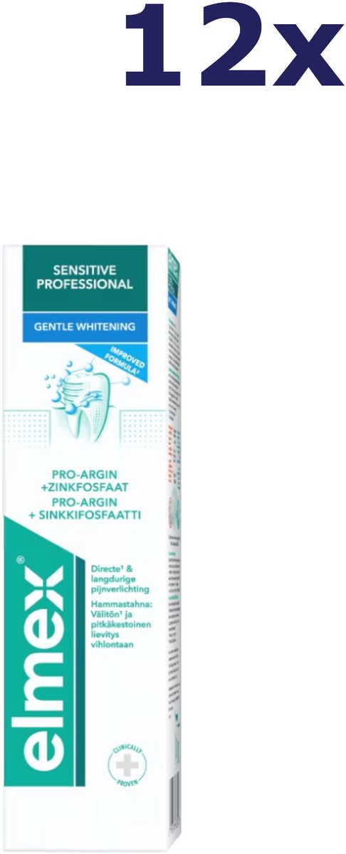 12x Elmex Tandpasta Sensitive Professional Gentle Whitening 75 ml