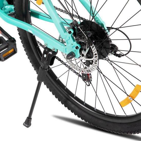 Bamcbase Sedona voorvering mountainbike - 27.5" - aluminium frame - 21 versnellingen - handrem - mechanische schijfremmen - Bell - spatborden - groen - Geschikt voor buitenactiviteiten in de lente van Bamcbase — afbeelding 4