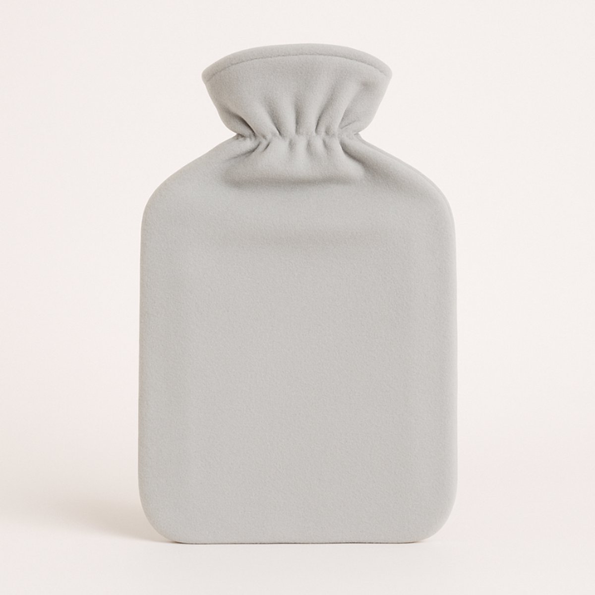 Kruik - Kruik met Fleece hoes - Warmwaterkruik 2 Liter - Grijs - Pijnverlichting en Ontspanning