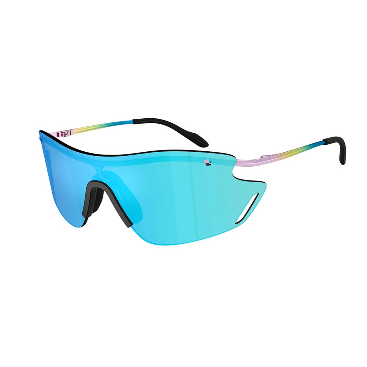 Ea7 Luxottica 0q72001 Zonnebril Blauw Light Green Mirror Blue/CAT3 Man,Vrouw