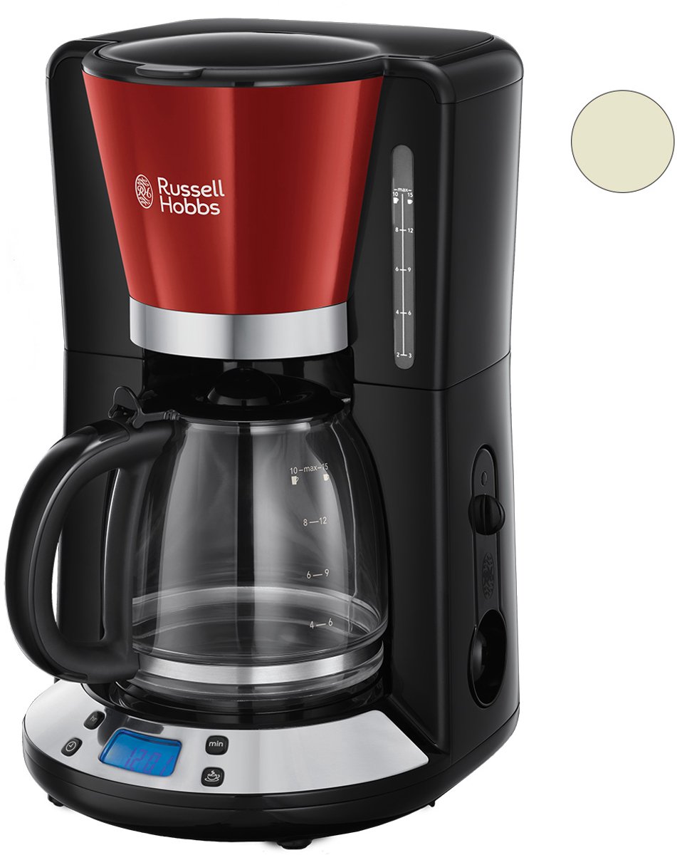 Russell Hobbs 24031-56 Colours Plus+ - Koffiezetapparaat met glazen kan - Rood