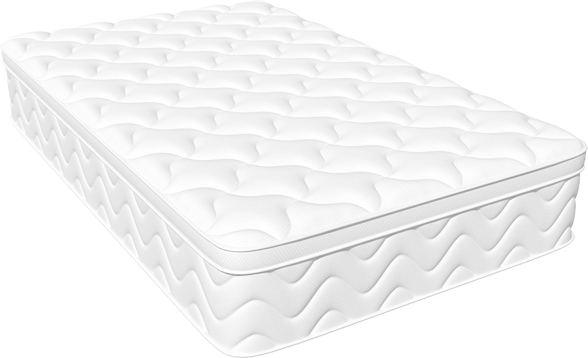 Hiaonyx matras 160 x 200 cm-tweepersoonsbedden-Latex pocketvering-Anti-Allergische-met 9-laags composietstructuur-7 zones - Wit Zwart