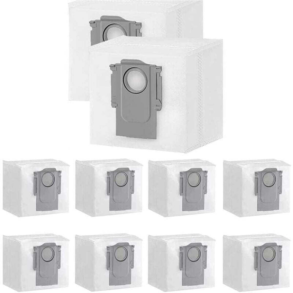 10 stuks stofzakken voor Xiaomi Roborock S7 Max Ultra / S7 Pro Ultra / Q7+ / Q7 Max+ / Q5+ robotstofzuigerstation- 3L grote capaciteit wegwerpvervangingszak- filterborstel