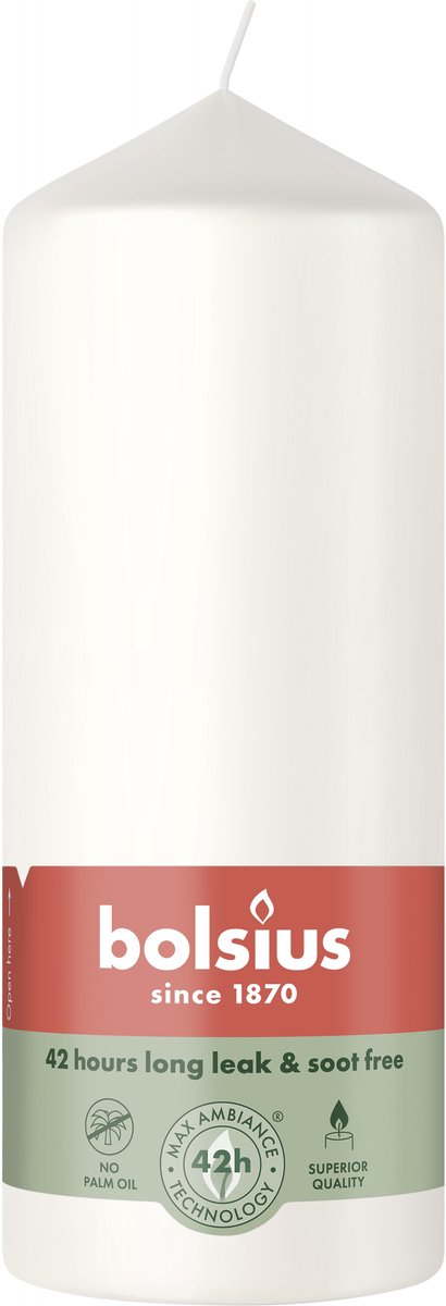 Bolsius Stompkaars 150/58 Cloudy White (1 stuk) wit