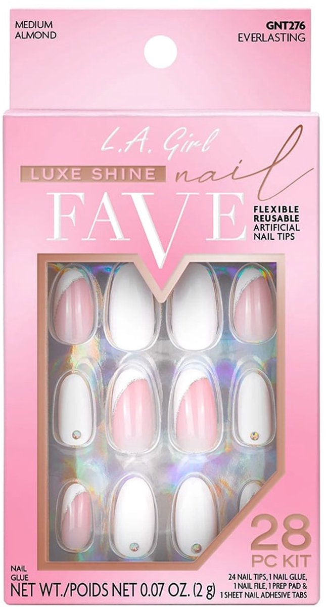 LA Girl - Luxe Shine Fave Nail Tips Everlasting - Nepnagels Nude