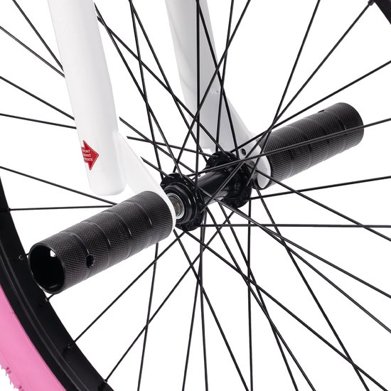 Joystar Brockway BMX-fiets - 24 inch - Handrem - Remmen - Achter V-brake - Pegs - Roze - Geschikt voor buitenactiviteiten in de lente van JOYSTAR — afbeelding 3