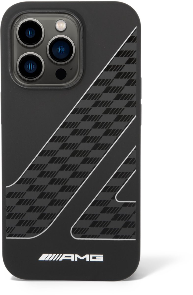 AMG Back Cover - Apple iPhone 14 Pro - Zwart - Slank ontwerp - Schokabsorptie en krasbescherming