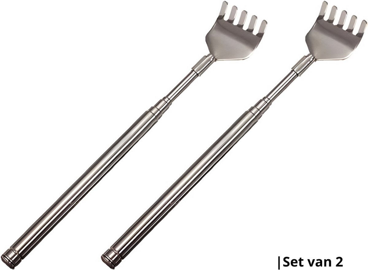 Knaak - 2 x Uitschuifbare / telescopische / verstelbare ruggenkrabber - rugmassage