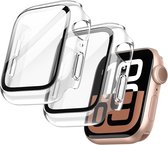 Zandarix Geschikt voor Apple Watch Series 11/10 46 mm Case - 360 graden bescherming - Ingebouwd Gehard Glas - 2 Stuks - Transparant