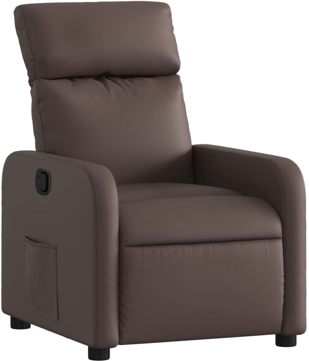 vidaXL Fauteuil - verstelbaar - kunstleer - bruin
