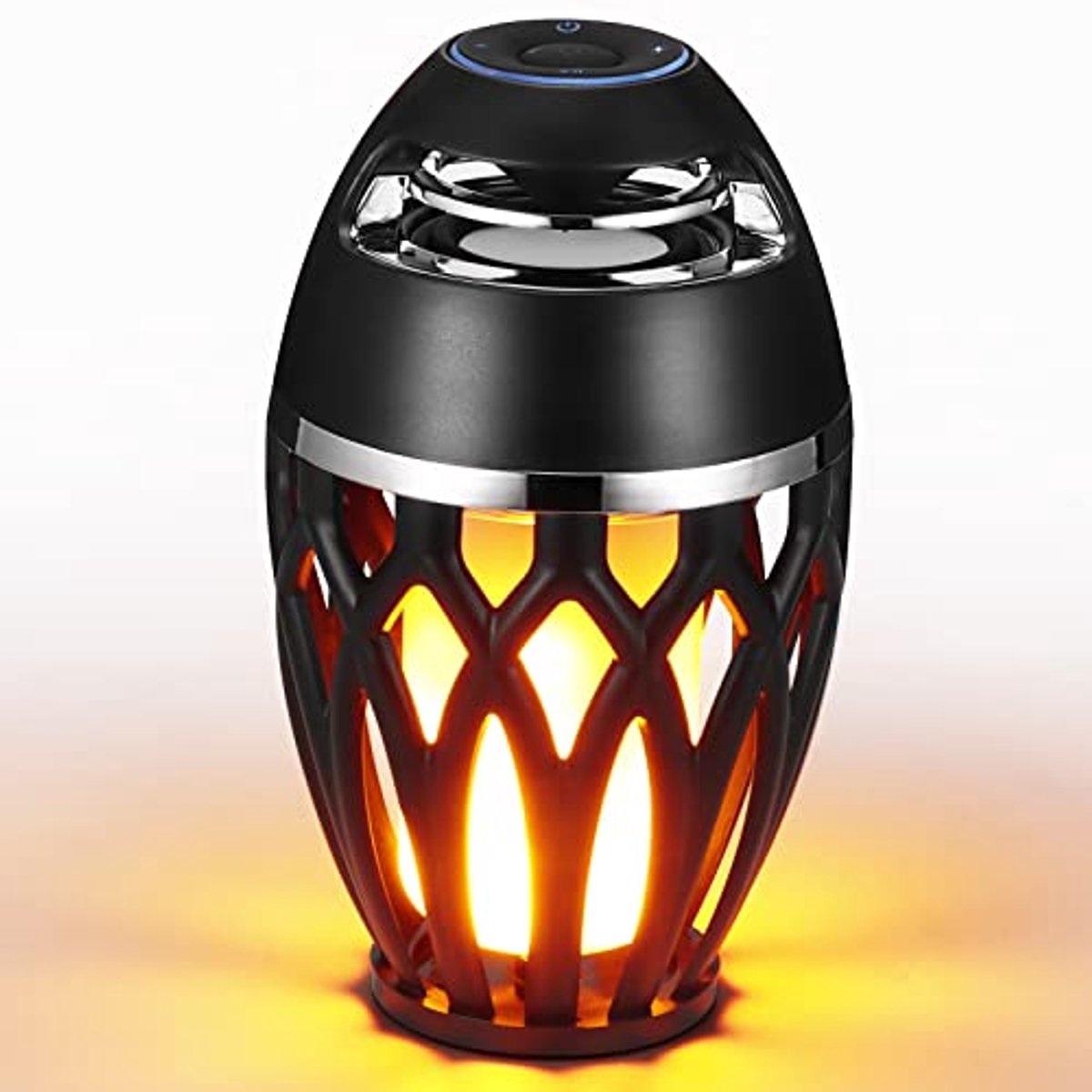 Draagbare Bluetooth luidspreker met LED-vlamlicht - Waterdicht en voor binnen en buiten