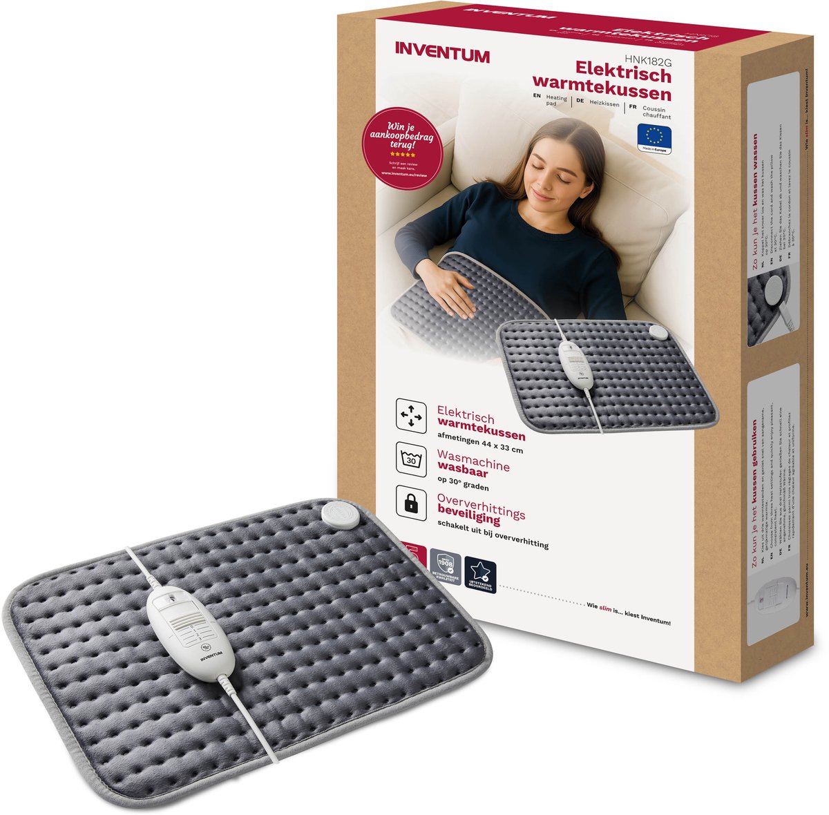 Inventum HNK182G warmtekussen 44x33cm