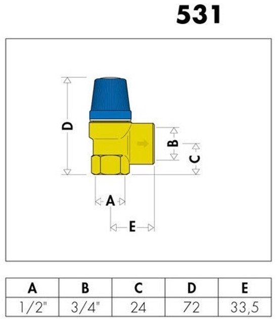 Boiler-opslag veiligheidsgroep 3/4" - 8 bar — afbeelding 3