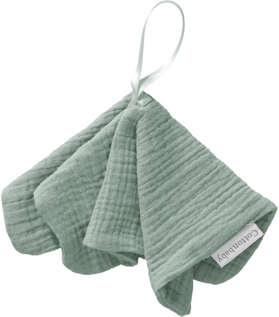 Cottonbaby speendoekje Cottonsoft oudgroen
