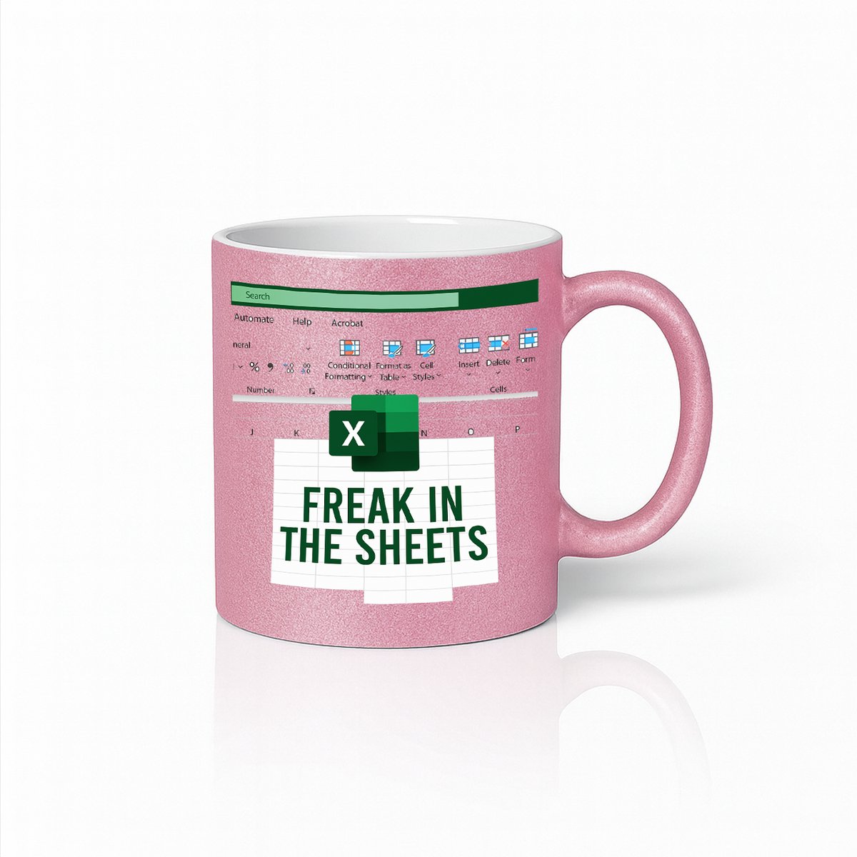 Grappige “Freak in the Sheets” Roze Mok – Excel Humor Cadeau voor Kantoor & Techliefhebbers – 330 ml Keramische Koffiemok
