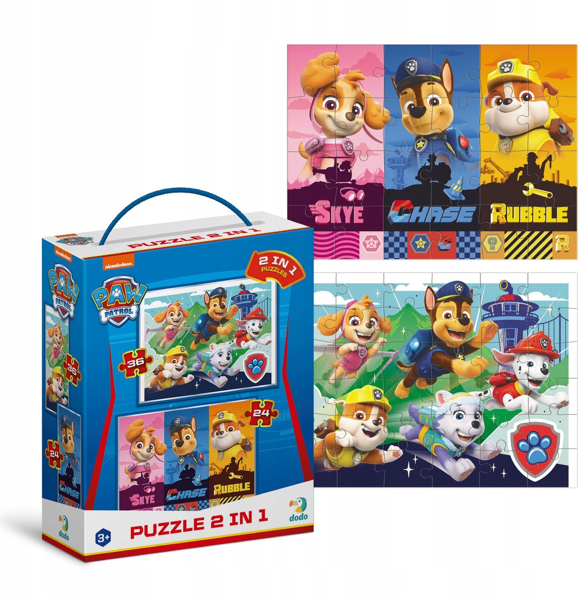 Paw Patrol 2-in-1 Puzzel: Vrolijke Pupjes