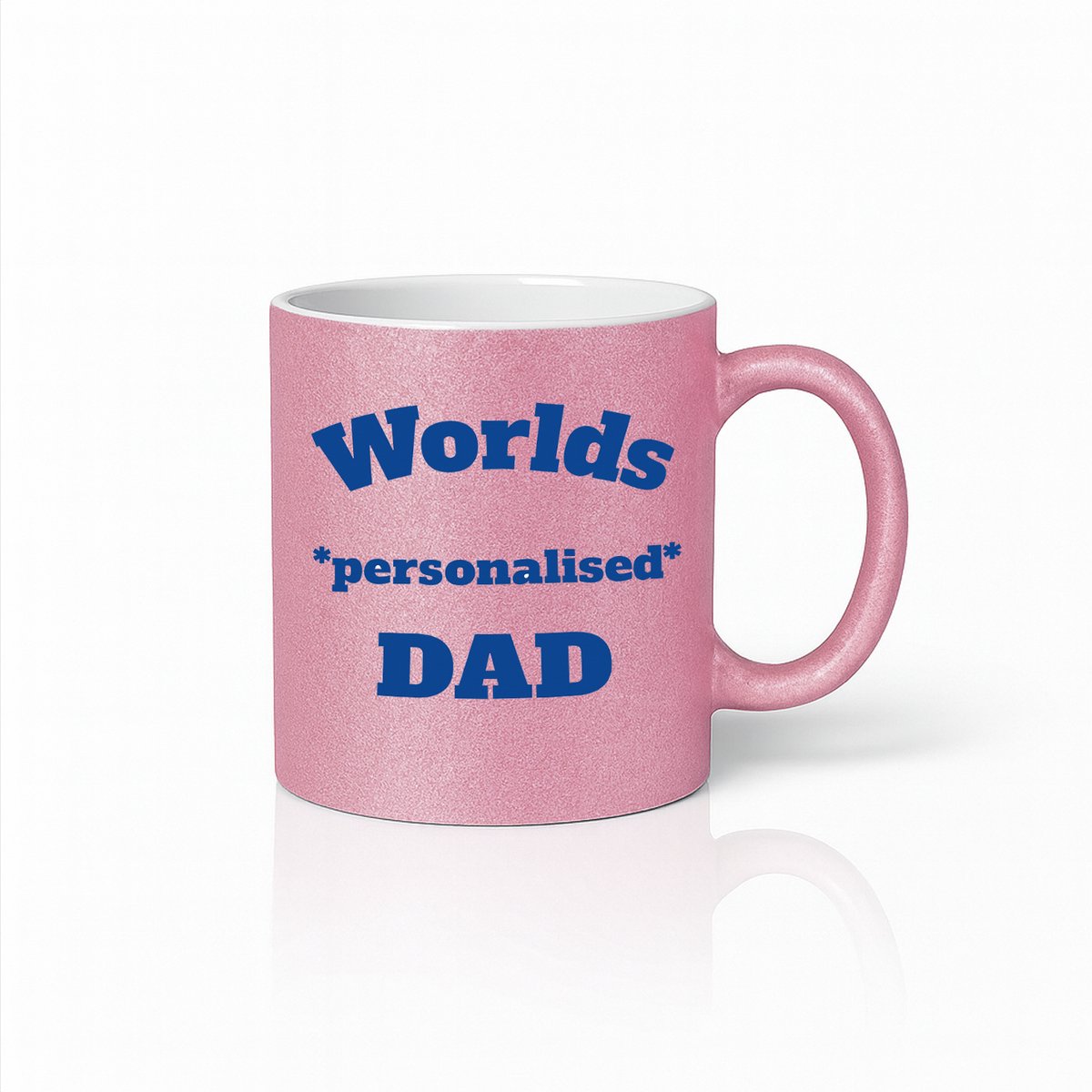 Gepersonaliseerde “Beste Papa Ter Wereld” Roze Mok 330ml – Uniek Vadercadeau Beker