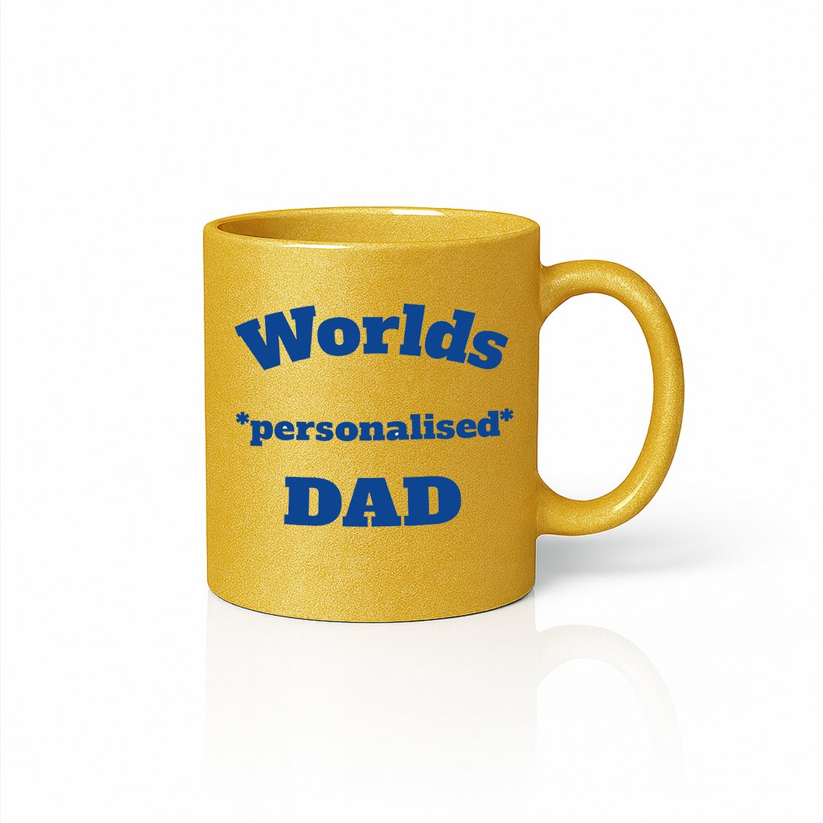 Gepersonaliseerde “Beste Papa Ter Wereld” Gouden Mok 330ml – Uniek Vadercadeau Beker