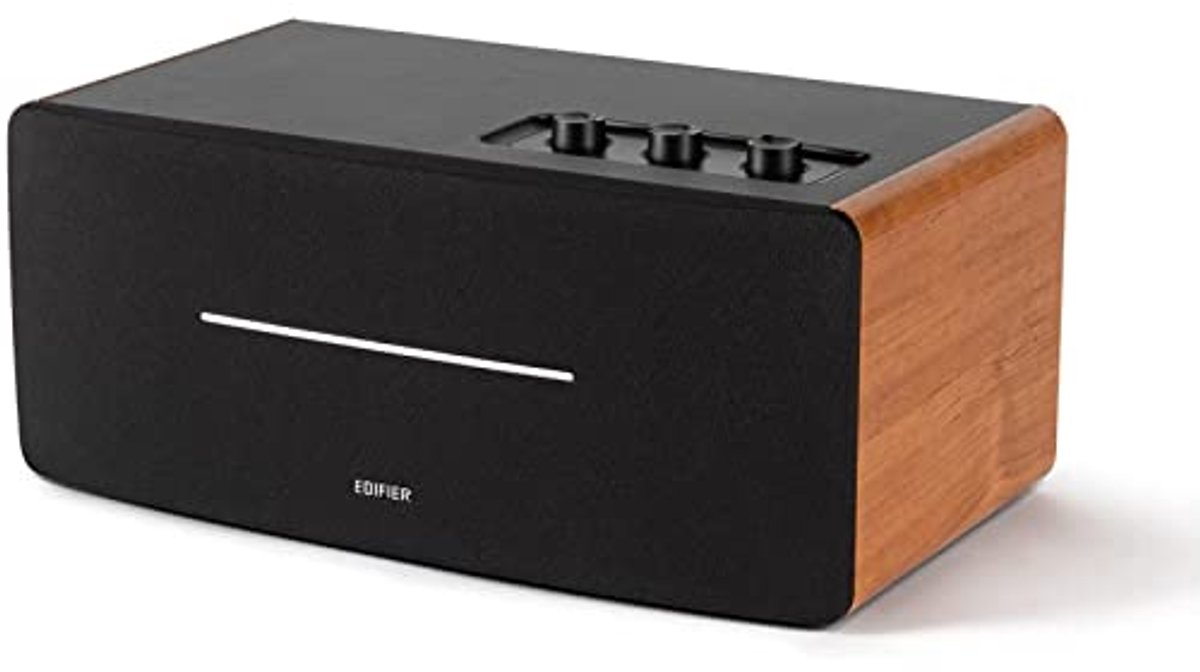 Compact Stereo Speaker System met Bluetooth 5.0 en Afstandsbediening - Perfect voor Huiskamer, Keuken en Werkplek