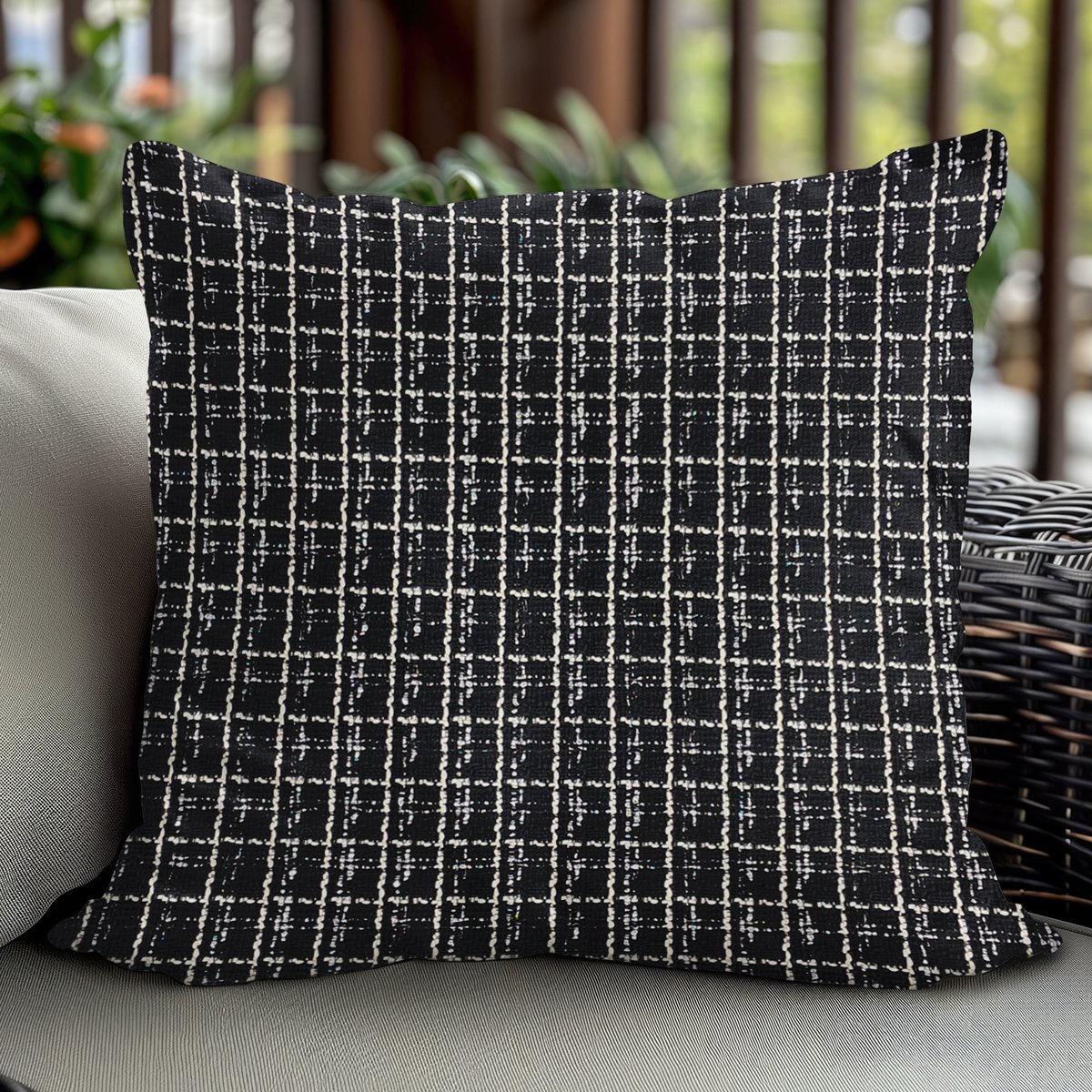 Rita Sierkussen Zwart/Zilver 40x40 cm - Elegante Decoratie