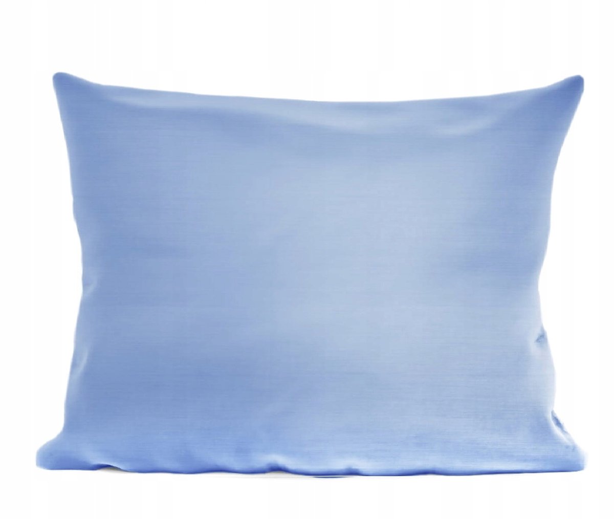Blauw satijnen kussensloop 50x70 cm met ritssluiting