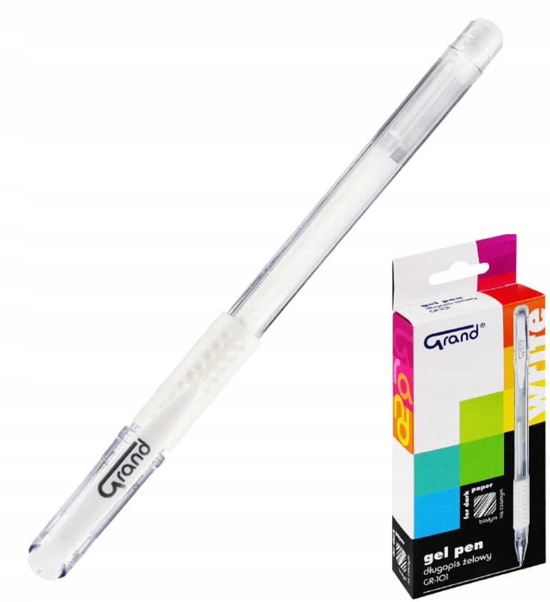 GRAND Gelpen GR-101 Wit - Ergonomisch & Navulbaar