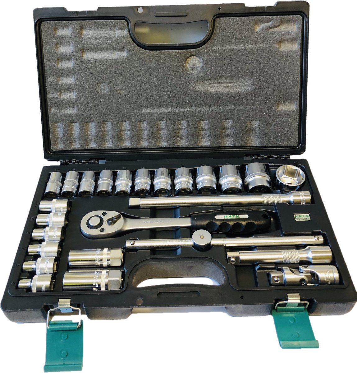 Honiton 25-delige 1/2" doppenset met ratel en koffer