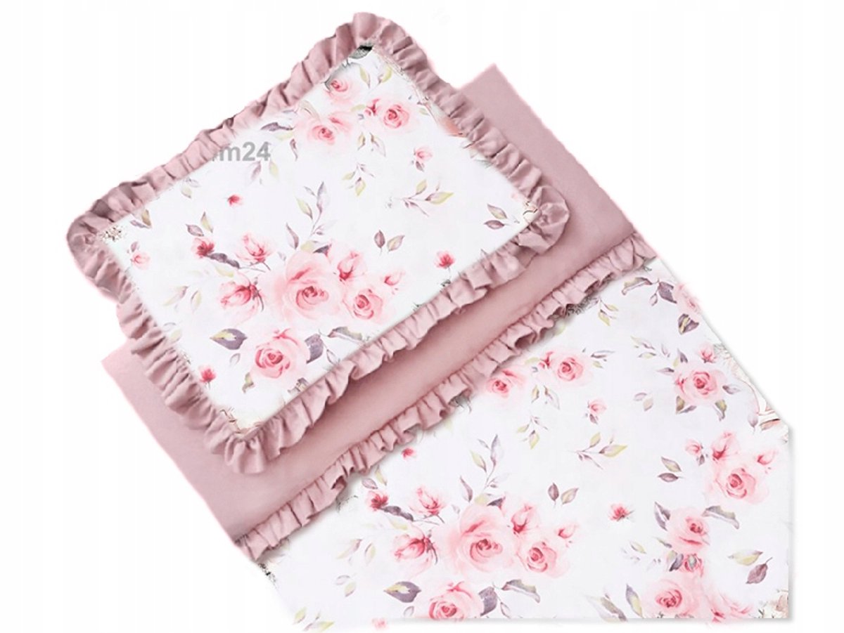 Luxe Katoenen Kinderbeddengoed 90x120 cm met Ruches