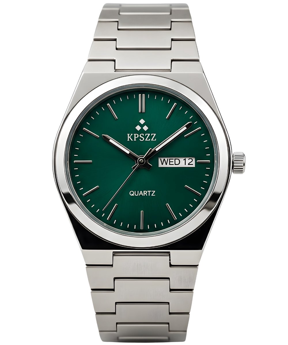 KPSZZ Ardemonte Heren Horloge - 40 mm - Groene Wijzerplaat - Premium Roestvrij Staal - Sapphire Glass - Japans Quartz - Betaalbare Luxe