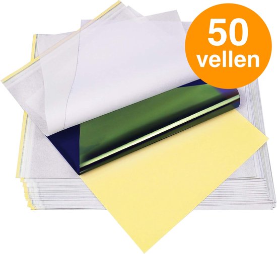 Papier Transfert Thermique Pour Tatouage Temporaire - Lot De 50 Feuilles Carbone